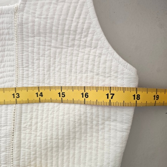 Ulla Johnson Isadora Dress Cowrie White Fit Flare Size 12 100% Cotton Resort NWT - Picture 7 of 11